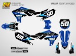 Наклейки на кроссовый мотоцикл Yamaha YZ250F 2019, 2020, 2021, 2022, 2023 KIVA | MX Graphics мото-графика