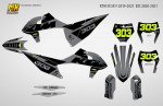 Наклейки на кроссовый и эндуро мотоцикл KTM SX-SXF 2019, 2020, 2021, 2022 EXC 2020, 2021, 2022 Dark Gray-1 | MX Graphics мото-графика