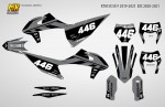 Наклейки на кроссовый и эндуро мотоцикл KTM SX-SXF 2019, 2020, 2021, 2022 EXC 2020, 2021, 2022 Dark Gray-2 | MX Graphics мото-графика