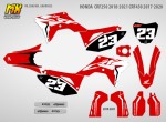 Наклейки на кроссовый мотоцикл Honda CRF-250R 2018, 2019, 2020, 2021 CRF-450R 2017, 2018, 2019, 2020. Серия OEM-1821 | MX Graphics мото-графика