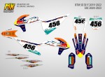 Наклейки на эндуро и кроссовый мотоцикл KTM SX-SXF 2019, 2020, 2021, 2022 EXC 2020, 2021, 2022, 2023. Серия RBLight | MX Graphics мото-графика