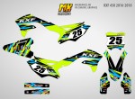 Наклейки на мотоцикл кроссовый Kawasaki KX450F 2016, 2017, 2018. Серия BYScratch | MX Graphics мото-графика