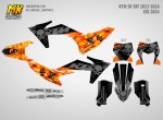 Наклейки на кроссовый и эндуро мотоцикл KTM SX-SXF 2023, 2024, EXC 2024. Серия GrenzGaenger | MX Graphics мото-графика