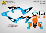 Наклейки на кроссовый и эндуро мотоцикл KTM SX-SXF 2023, 2024, EXC 2024. Серия GoPro | MX Graphics мото-графика