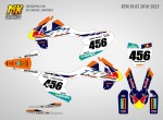 Наклейки на кроссовый мотоцикл KTM SX 65 2016, 2017, 2018, 2019, 2020, 2021, 2022, 2023. Серия RBLight | MX Graphics мото-графика