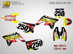 Наклейки на мотоцикл Suzuki RMZ 250 2007, 2008, 2009. Серия CERNICS | MX Graphics мото-графика