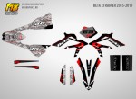 Наклейки на мотоцикл Beta Xtrainer 2015, 2016, 2017, 2018, 2019. Серия Carbon Pixel | MX Graphics мото-графика