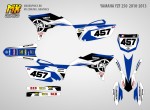 Наклейки на кроссовый мотоцикл Yamaha YZ250F 2010, 2011, 2012, 2013. Серия Tyshen | MX Graphics мото-графика