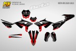 Наклейки на мотоцикл Beta RR 2020, 2021, 2022. Серия RedBull GRAY | MX Graphics мото-графика