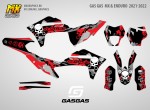 Наклейки на мотоцикл Gas-Gas EC EX MC 2021, 2022, 2023. Серия GrenzGaenger | MX Graphics мото-графика