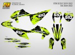 Наклейки на эндуро и кроссовый мотоцикл KTM SX-SXF 2019, 2020, 2021, 2022 EXC 2020, 2021, 2022, 2023. Серия Oneal Green | MX Graphics мото-графика