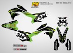 Наклейки для мотокросса на мотоцикл Kawasaki KX450F 2016, 2017, 2018. Серия Monster | MX Graphics мото-графика