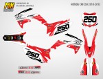 Наклейки на кроссовый мотоцикл Honda CRF 250 2010, 2011, 2012, 2013. Серия TwoTwo | MX Graphics мото-графика