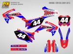 Наклейки на кроссовый мотоцикл Honda CRF-450 2009, 2010, 2011, 2012. Серия HRC | MX Graphics мото-графика