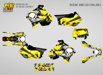Наклейки на мотоцикл Suzuki RMX 250 1996, 1997, 1998, 1999, 2000, 2001. Серия GrenzGaenger | MX Graphics мото-графика