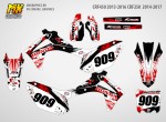 Наклейки на кроссовый мотоцикл Honda CRF 450 2013, 2014, 2015, 2016 CRF 250 2014, 2015, 2016, 2017 Splash | MX Graphics мото-графика