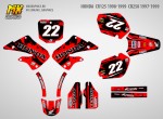 Наклейки на мотоцикл кроссовый Honda CR125 1998, 1999 CR250 1997, 1998, 1999. Серия Oneal Red | MX Graphics мото-графика