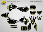Наклейки на мотоцикл Suzuki DRZ 400 (S, SM, E). Серия Maze | MX Graphics мото-графика
