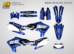 Наклейки на мотоцикл эндуро Yamaha WR450F WR250F 2019, 2020, 2021, 2022, 2023 Dark blue WRF | MX Graphics мото-графика