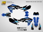 Наклейки на мотоцикл эндуро Yamaha WR450F WR250F 2019, 2020, 2021, 2022, 2023 KVBlack | MX Graphics мото-графика