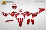 Наклейки на мотоцикл Beta RR 2020, 2021, 2022. Серия Red Diamonds | MX Graphics мото-графика