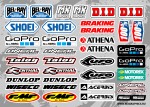 Стикерпак №1. Набор мотостикеров (наклеек) формата А3 | MX Graphics мото-графика