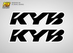 Наклейки KYB Black на перья вилки | MX Graphics мото-графика