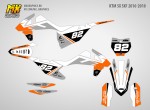 Наклейки на кроссовый мотоцикл KTM SX SXF 2016, 2017, 2018 Серия OGB | MX Graphics мото-графика