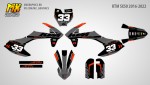 Наклейки на кроссовый мотоцикл KTM SX 50 2016, 2017, 2018, 2019, 2020, 2021, 2022. Серия Gray Race | MX Graphics мото-графика