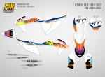 Наклейки на эндуро и кроссовый мотоцикл KTM SX-SXF 2019, 2020, 2021, 2022 EXC 2020, 2021, 2022, 2023. Серия SIX DAYS 22 | MX Graphics мото-графика
