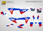 Наклейки на мотоциклы эндуро и кросс GasGas EC MC 2021, 2022, 2023. Серия Russia | MX Graphics мото-графика