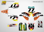 Наклейки на кроссовый мотоцикл KTM SX 50 2009, 2010, 2011, 2012, 2013, 2014, 2015. Серия Cairoli | MX Graphics мото-графика
