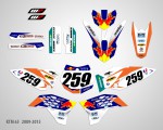 Наклейки на кроссовый мотоцикл KTM SX 65 2009, 2010, 2011, 2012, 2013, 2014, 2015. Серия GoPro RedBull | MX Graphics мото-графика