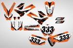 Наклейки на кроссовый мотоцикл KTM SX 85 2006, 2007, 2008, 2009, 2010, 2011, 2012. Серия Grange | MX Graphics мото-графика