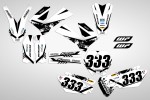 Наклейки на кроссовый мотоцикл KTM SX 85 2006, 2007, 2008, 2009, 2010, 2011, 2012. Серия Grange BW | MX Graphics мото-графика