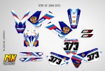 Наклейки на кроссовый мотоцикл KTM SX 85 2006, 2007, 2008, 2009, 2010, 2011, 2012. Серия Russia | MX Graphics мото-графика