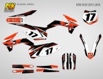 Наклейки на кроссовый мотоцикл KTM SX 85 2013, 2014, 2015, 2016, 2017. Серия Orange Neon | MX Graphics мото-графика