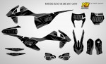 Наклейки на кросс-эндуро мотоцикл KTM EXC XC XCF 2017, 2018, 2019. Серия GRAY BULL | MX Graphics мото-графика
