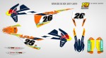 Наклейки на кросс-эндуро мотоцикл KTM EXC XC XCF 2017, 2018, 2019. DIAM RedBull | MX Graphics мото-графика