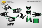 Наклейки на мотоцикл Kawasaki KLX 450 2008, 2009, 2010, 2011, 2012, 2013, 2014, 2015, 2016, 2017, 2018, 2019 BGreen | MX Graphics мото-графика