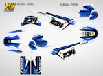 Наклейки на кроссовый мотоцикл Yamaha PW50 Light Blue | MX Graphics мото-графика