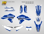 Наклейки на мотоцикл Yamaha WR 250X 250R 2008, 2009, 2010, 2011, 2012, 2013, 2014, 2015. Серия Blue WhiteB | MX Graphics мото-графика