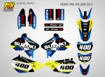 Наклейки на мотоцикл Suzuki DRZ 400 (S, SM, E). Серия Blue Sky | MX Graphics мото-графика