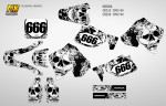 Наклейки на кроссовый мотоцикл Honda CR125 1993-94 CR250 1992-94. Серия Skulls | MX Graphics мото-графика