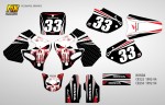 Наклейки на кроссовый мотоцикл Honda CR125 1993-94 CR250 1992, 1993, 1994. Серия Punisher | MX Graphics мото-графика