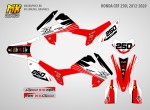 Наклейки на эндуро мотоцикл Honda CRF 250 L 2012, 2013, 2014, 2015, 2016. Серия TwoTwo | MX Graphics мото-графика