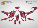 Наклейки на SUR-RON ULTRA BEE. Серия Red X-Camo | MX Graphics мото-графика