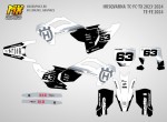 Наклейки на кроссовые и эндуро мотоциклы Husqvarna TC FC TX 2023, 2024 TE FE 2024. Серия Light BGW | MX Graphics мото-графика