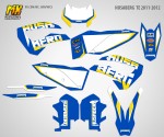 Наклейки на мотоцикл Husaberg TE 2011, 2012. Серия Berg Classic | MX Graphics мото-графика