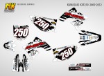 Наклейки Kawasaki KX250F 2009-2012 Oneal BW